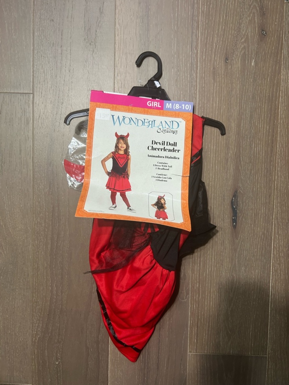 Wonderland costumes Devil Doll Cheerleader. NWT med 8-10(hs)